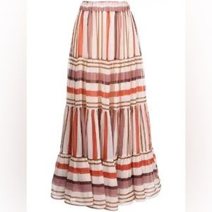 Silvia Tscherassi striped full maxi skirt m